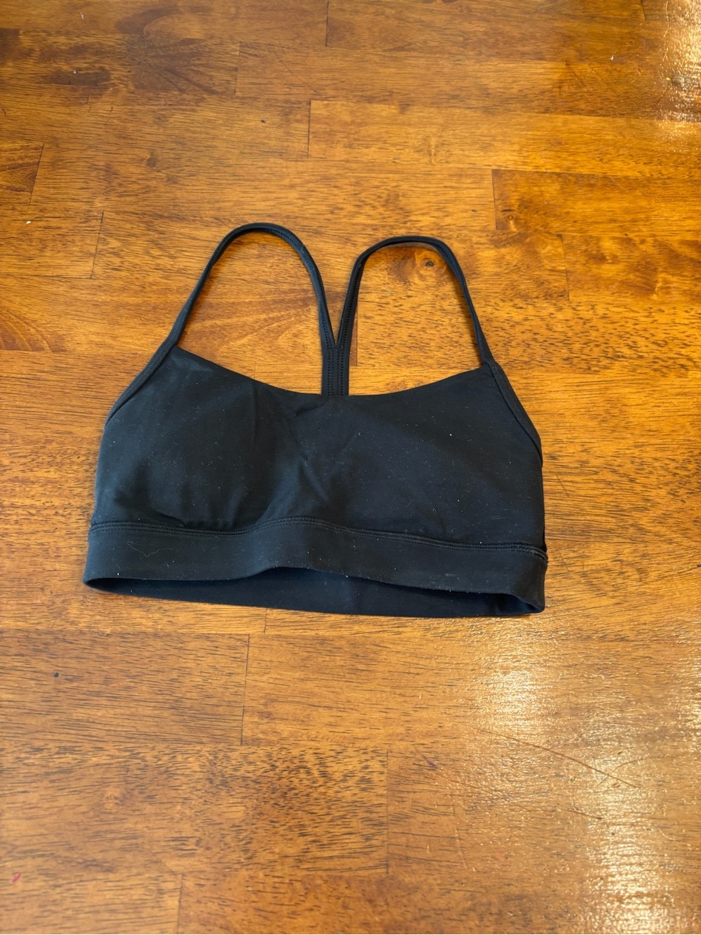 Lululemon Flow Y Bra Black Light Support Yoga Sports Bra Size 2